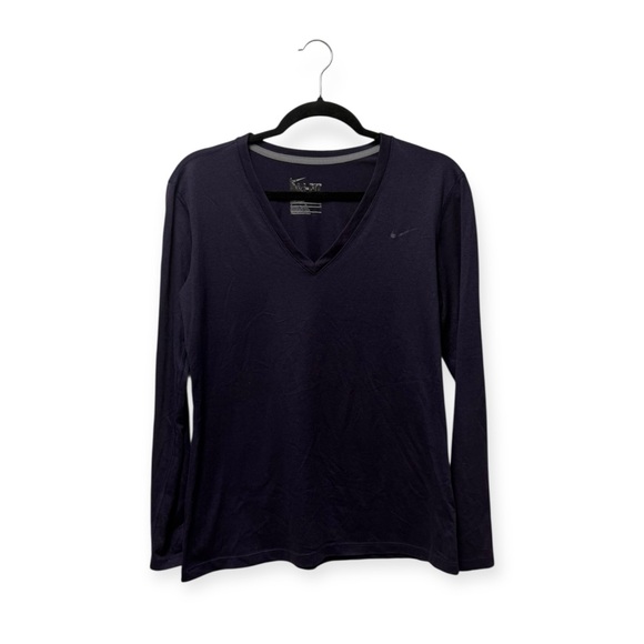 Nike Women's Deep Purple Long Sleeve Tee - Picture 1 of 3